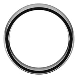 10K White Gold Domed Light Comfort Fit Wedding Band, 6 mm Wide