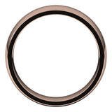 18K Rose Gold Domed Light Comfort Fit Wedding Band, 6 mm Wide