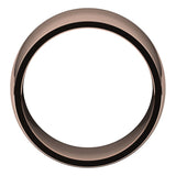18K Rose Gold Domed Light Comfort Fit Wedding Band, 12 mm Wide