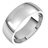 Palladium Domed Light Comfort Fit Wedding Band, 7 mm Wide