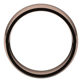 10K Rose Gold Domed Light Comfort Fit Wedding Band, 7 mm Wide