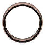 14K Rose Gold Domed Light Comfort Fit Wedding Band, 8 mm Wide