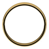 18K Yellow Gold Milgrain Domed Light Comfort Fit Wedding Band, 5 mm Wide