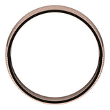 14K Rose Gold Milgrain Domed Light Comfort Fit Wedding Band, 5 mm Wide