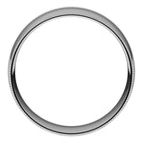 Sterling Silver Milgrain Domed Light Comfort Fit Wedding Band, 7 mm Wide