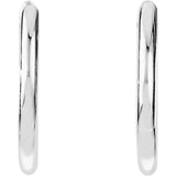 Sterling Silver Tube Hinged Earrings