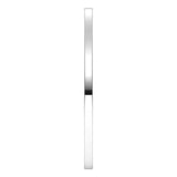 14K White Gold Flat Wedding Band, 1 mm Wide