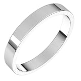 Palladium Flat Wedding Band, 3 mm Wide
