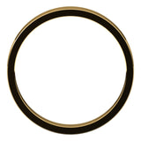 18K Yellow Gold Flat Wedding Band, 3 mm Wide
