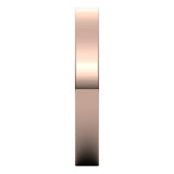 10K Rose Gold Flat Wedding Band, 3 mm Wide