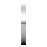 Sterling Silver Flat Wedding Band, 2.5 mm Wide