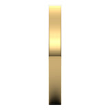 18K Yellow Gold Flat Wedding Band, 2.5 mm Wide