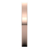 10K Rose Gold Flat Wedding Band, 2.5 mm Wide