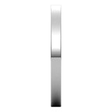 Palladium Flat Wedding Band, 2 mm Wide