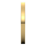18K Yellow Gold Flat Wedding Band, 2 mm Wide