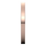 10K Rose Gold Flat Wedding Band, 2 mm Wide