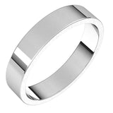 Palladium Flat Wedding Band, 4 mm Wide