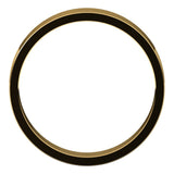 18K Yellow Gold Flat Wedding Band, 4 mm Wide