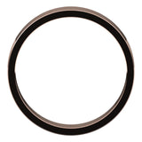 10K Rose Gold Flat Wedding Band, 4 mm Wide