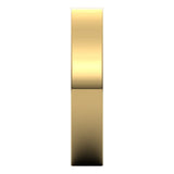 18K Yellow Gold Flat Wedding Band, 4 mm Wide
