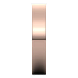 14K Rose Gold Flat Wedding Band, 4 mm Wide