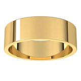 10K Yellow Gold Flat Wedding Band, 6 mm Wide