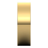 10K Yellow Gold Flat Wedding Band, 6 mm Wide