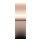 18K Rose Gold Flat Wedding Band, 6 mm Wide