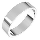Palladium Flat Wedding Band, 5 mm Wide