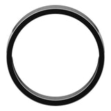 18K White Gold Flat Wedding Band, 5 mm Wide