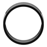 10K White Gold Flat Wedding Band, 8 mm Wide