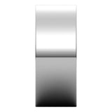14K White Gold Flat Wedding Band, 8 mm Wide