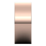 18K Rose Gold Flat Wedding Band, 8 mm Wide