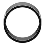 Sterling Silver Flat Wedding Band, 12 mm Wide