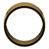 18K Yellow Gold Flat Wedding Band, 12 mm Wide
