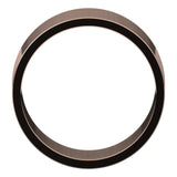 18K Rose Gold Flat Wedding Band, 9 mm Wide
