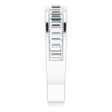 Platinum 1 CTW Baguette Diamond Anniversary Band