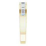 14K Yellow Gold 1/2 CTW Baguette Diamond Anniversary Band