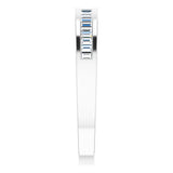 14K White Gold 1/4 CTW Baguette Diamond Anniversary Band