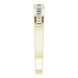14K Yellow Gold 1/4 CTW Baguette Diamond Anniversary Band