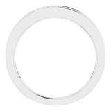 14K White Gold 1/4 CTW Baguette Diamond Anniversary Band