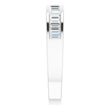 14K White Gold 1/2 CTW Baguette Diamond Anniversary Band