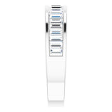 14K White Gold 3/4 CTW Baguette Diamond Anniversary Ring