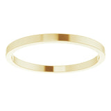 18K Yellow Gold Flat Wedding Band, 1.5 mm Wide