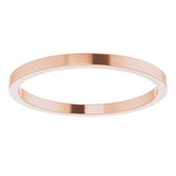 10K Rose Gold Flat Wedding Band, 1.5 mm Wide