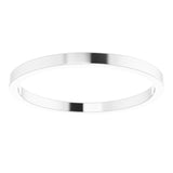 Palladium Flat Wedding Band, 1.5 mm Wide