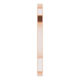 10K Rose Gold Flat Wedding Band, 1.5 mm Wide