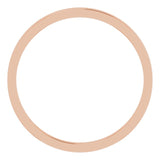 18K Rose Gold Flat Wedding Band, 1.5 mm Wide