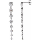 14K White Gold 1 3/4 CTW Lab Grown Diamond Dangle Earrings