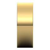 14K Yellow Gold Flat Wedding Band, 7 mm Wide